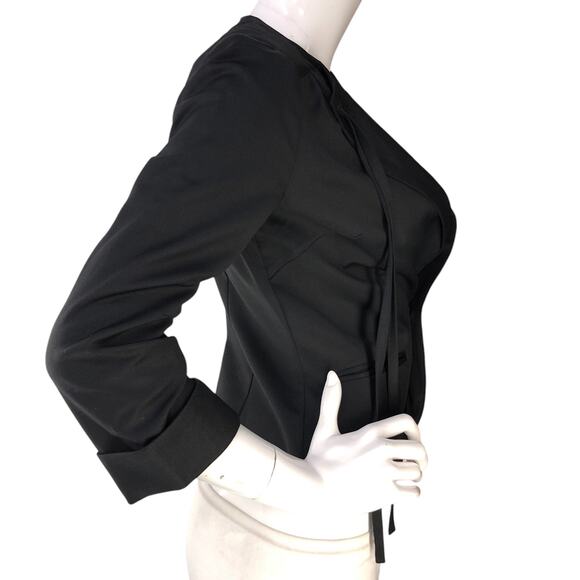 Jelly Garcia Womens Size XS Blazer Jacket One Button Partial Lining Lapel Straps - Picture 8 of 16